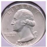 1948 S GEM BU WASHINGTON QUARTER