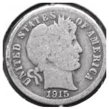 1915 S BARBER DIME G