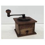Early Imperial Hand Crank Wooden Coffee Grinder