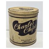 Charles Chips Metal Advertising Can