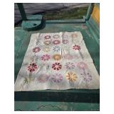 Early Hand Stitched Dresden Plate Quilt