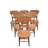 6 Matching Wooden Dining Chairs