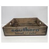 Early Wooden Southern Bread Advertising Tote