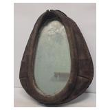 Primitive Leather Horse Collar Mirror