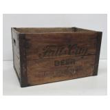 Wooden Falls City Beer Bottle Crate