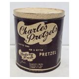Charles Pretzels Advertising Tin