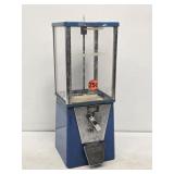 Vintage Oak 25 Cent Vending Machine with Key