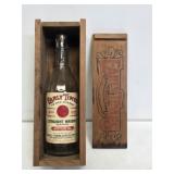 Vintage Early Times Whiskey Bottle with Box