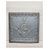 Early Masonic Lodge Tin Ceiling Tile