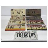 Vintage Indiana License Plates