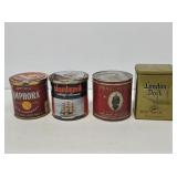 4 Assorted Tobacco Advertising Tins