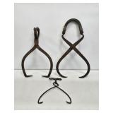 Primitive Cast Iron Ice Tongs