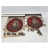 2 Early Red Man Lodge Flags