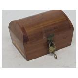 Small Cedar Souvenir Jewelry Box with Lock