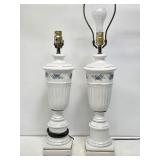 2 Colonial Style China Table Lamps