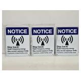 3 New Notice High Frequency Metal Signs
