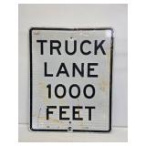 Truck Lane Metal Street Sign