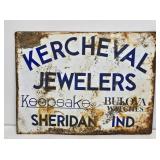 Kercheval Jewelers Sheridan, IN Painted Metal Sign