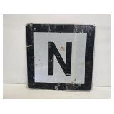 Highway N Metal Street Sign