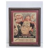 1934 Texaco Fire-Chief Framed Advertisement