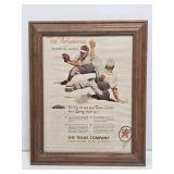 1940's Texaco Framed Advertisement