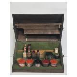 Rare Texaco Sample Oil Kit with Wooden Box