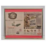 1940's Texaco Framed Advertisement