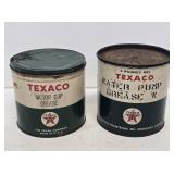 2 Texaco 5lb Grease Cans