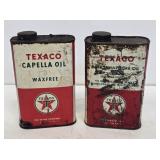 2 Texaco Oil 1 Quart Cans