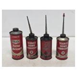 4 Texaco Home Lubricant Oil Cans