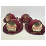 4 NOS Texaco Child's Foil Fire Chief Hats
