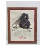 1940's Texaco Framed Advertisement