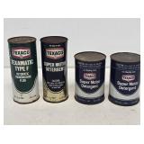 4 NOS Texaco Oil Cans