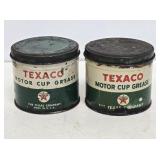 2 Texaco Motor Cup Grease 1lb Cans