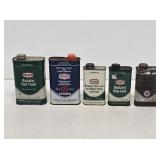 5 Texaco Advertising Cans