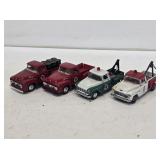 4 Texaco Small Die Cast Trucks