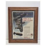 1940's Texaco Framed Advertisement