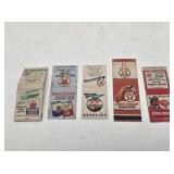 5 Early Texaco Advertising Match Books