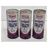 NOS Texaco Outboard Motor Oil 1 Pint Cans