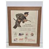 1940's Texaco Framed Advertisement