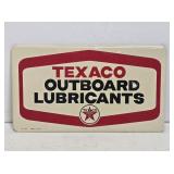 1966 Texaco Outboard Lubricants Metal Rack Sign