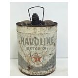 Texaco Havoline 5 Gallon Motor Oil Can