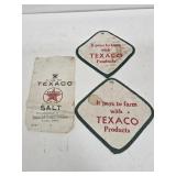 Texaco Salt Bag & Advertising Pot Holders