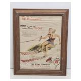 1940's Texaco Framed Advertisement