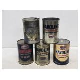 5 Texaco Havoline Motor Oil 1 Quart Cans