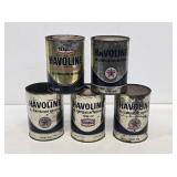 5 Texaco Havoline Motor Oil 1 Quart Cans