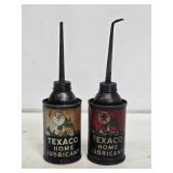 2 Texaco Home Lubricant Oil Cans
