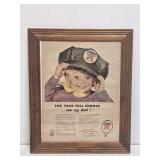 1940's Texaco Framed Advertisement