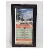 1951 Texaco Framed Advertising Calendar