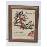 1940's Texaco Framed Advertisement